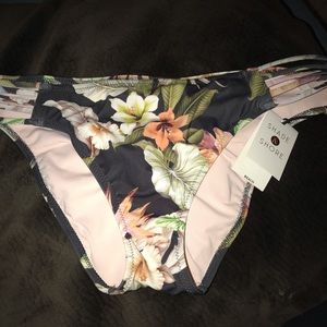 Medium gray floral bikini bottoms! New